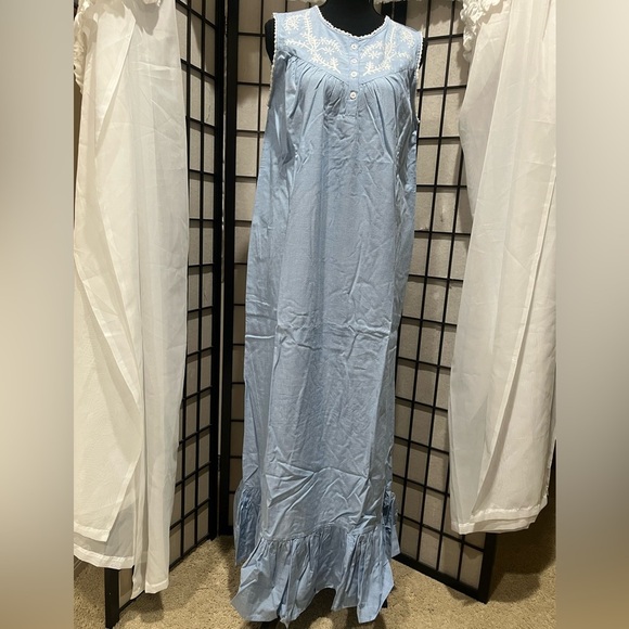 Linensource Chambray BLUE Nightgown, FEMININE, WOMEN SIZE L NEW IN BAG! - Picture 7 of 10